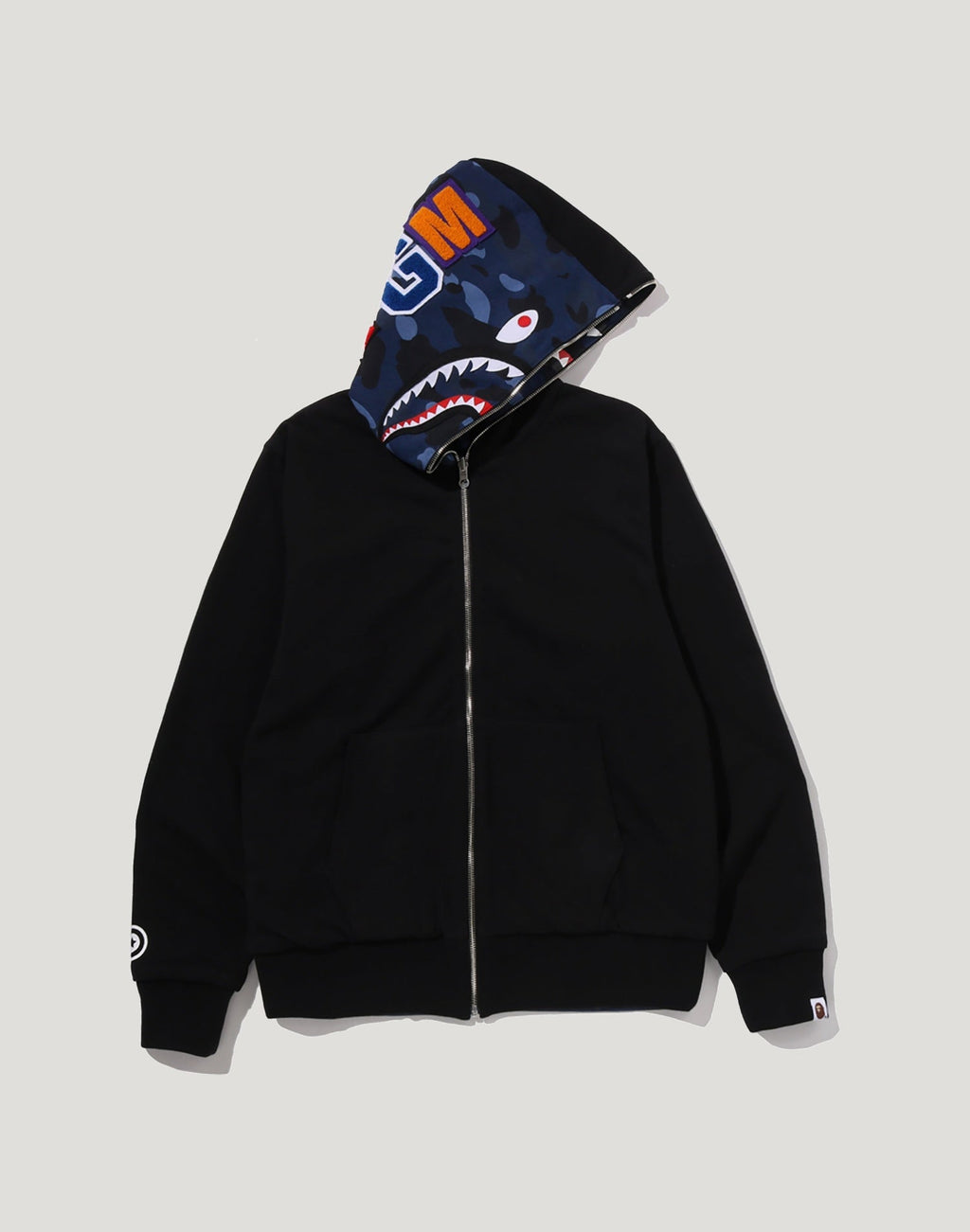 COLOR CAMO REVERSIBLE SHARK FULL ZIP HOODIE MENS