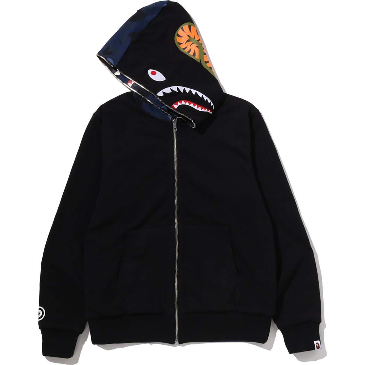 COLOR CAMO REVERSIBLE SHARK FULL ZIP HOODIE MENS