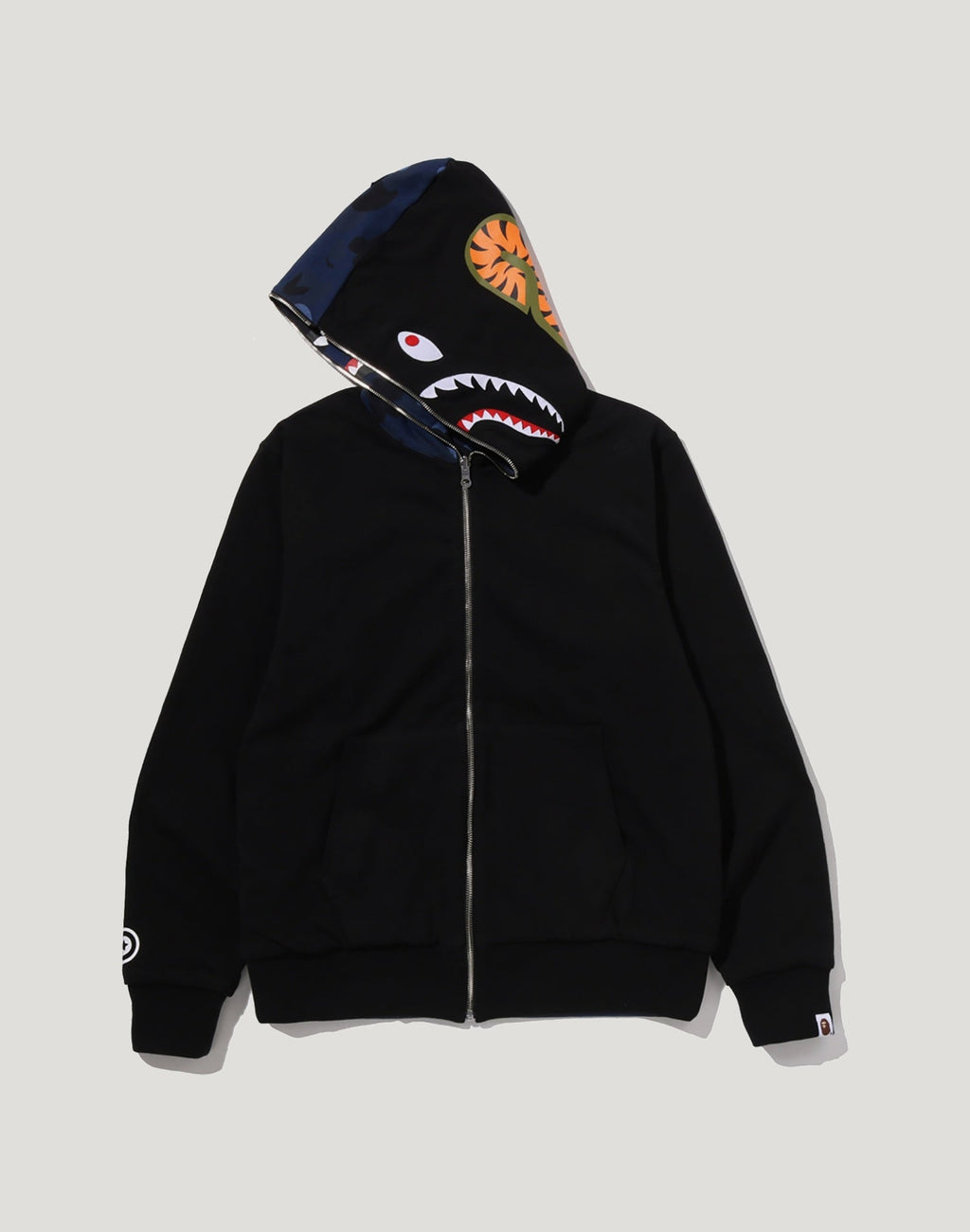 COLOR CAMO REVERSIBLE SHARK FULL ZIP HOODIE MENS