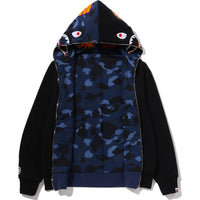 COLOR CAMO REVERSIBLE SHARK FULL ZIP HOODIE MENS