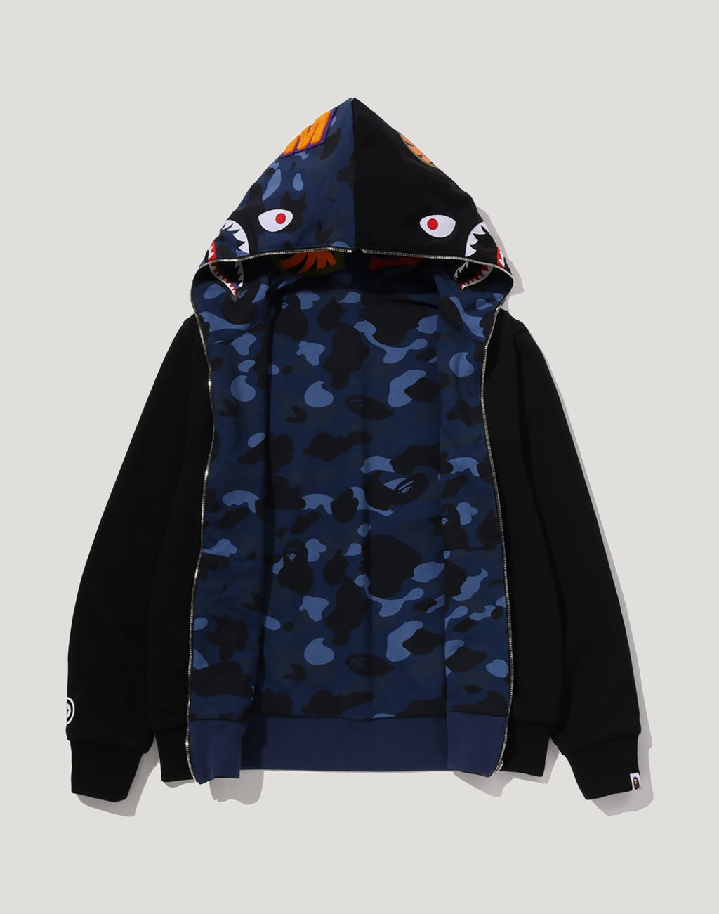 COLOR CAMO REVERSIBLE SHARK FULL ZIP HOODIE MENS