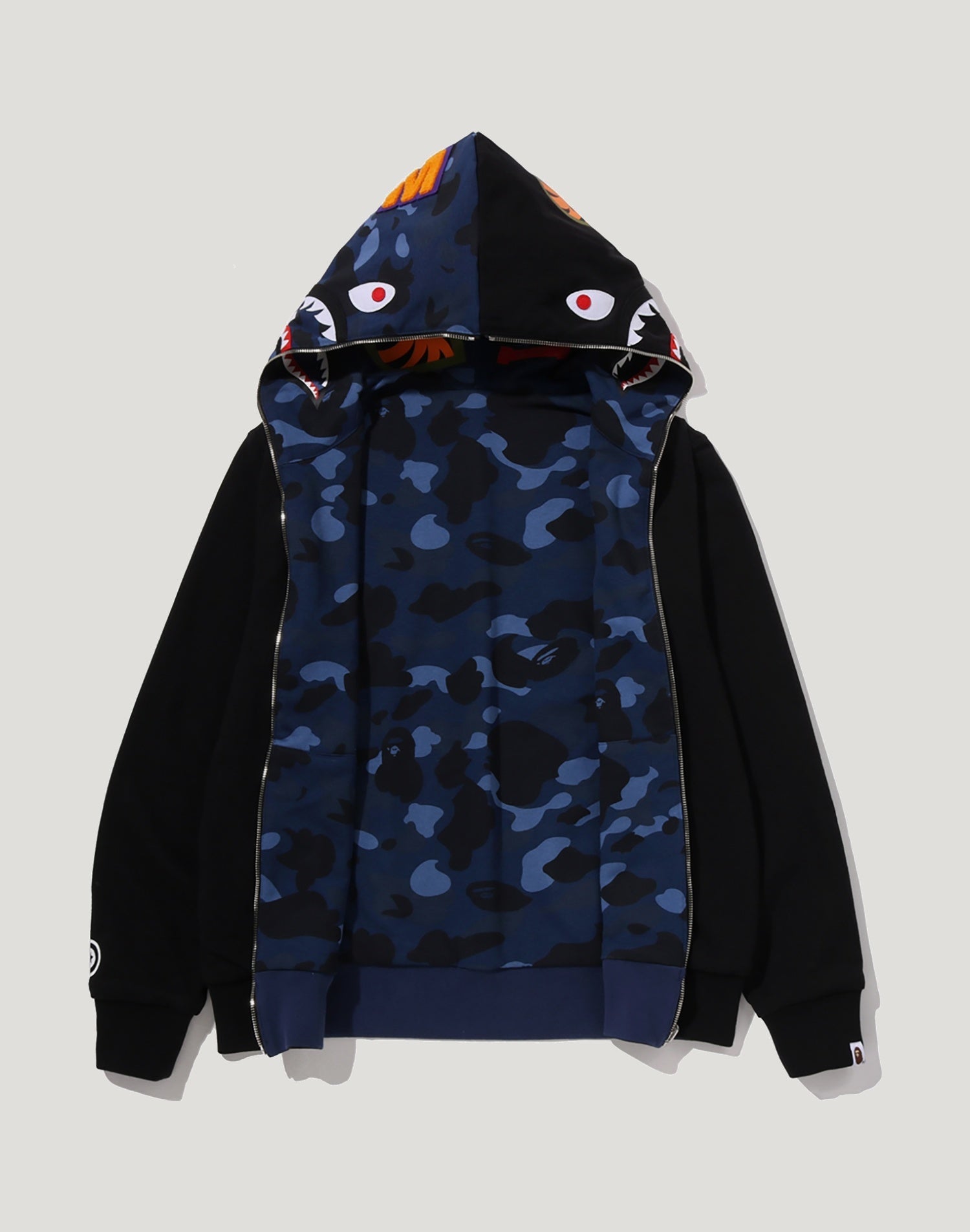COLOR CAMO REVERSIBLE SHARK FULL ZIP HOODIE MENS