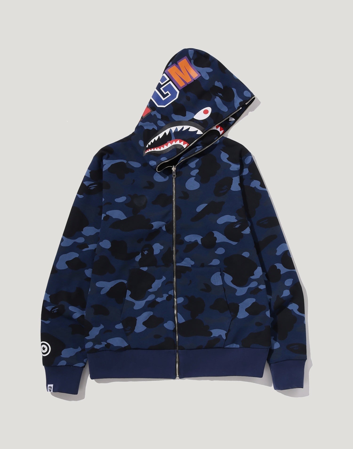 COLOR CAMO REVERSIBLE SHARK FULL ZIP HOODIE MENS