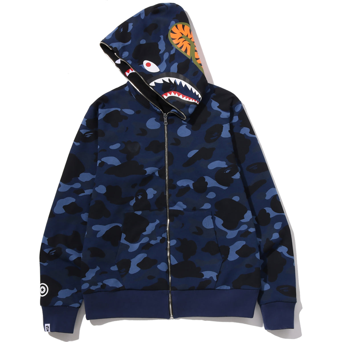COLOR CAMO REVERSIBLE SHARK FULL ZIP HOODIE MENS