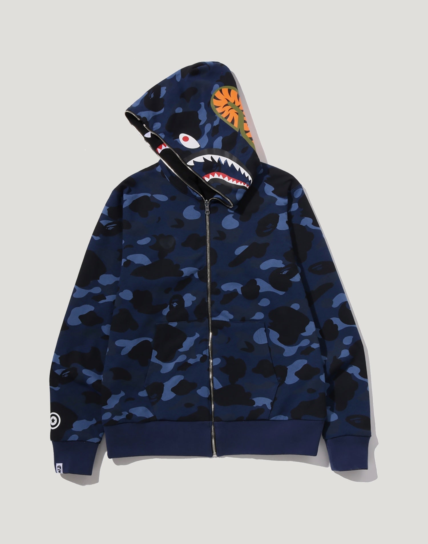 COLOR CAMO REVERSIBLE SHARK FULL ZIP HOODIE MENS