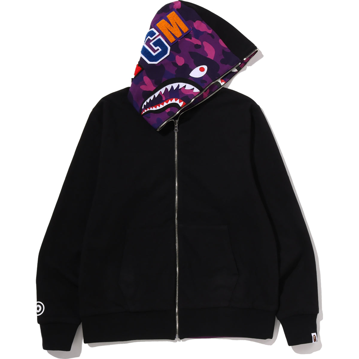 COLOR CAMO REVERSIBLE SHARK FULL ZIP HOODIE MENS
