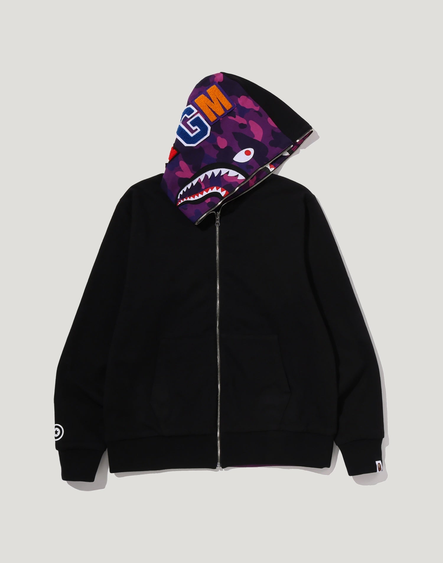 COLOR CAMO REVERSIBLE SHARK FULL ZIP HOODIE MENS