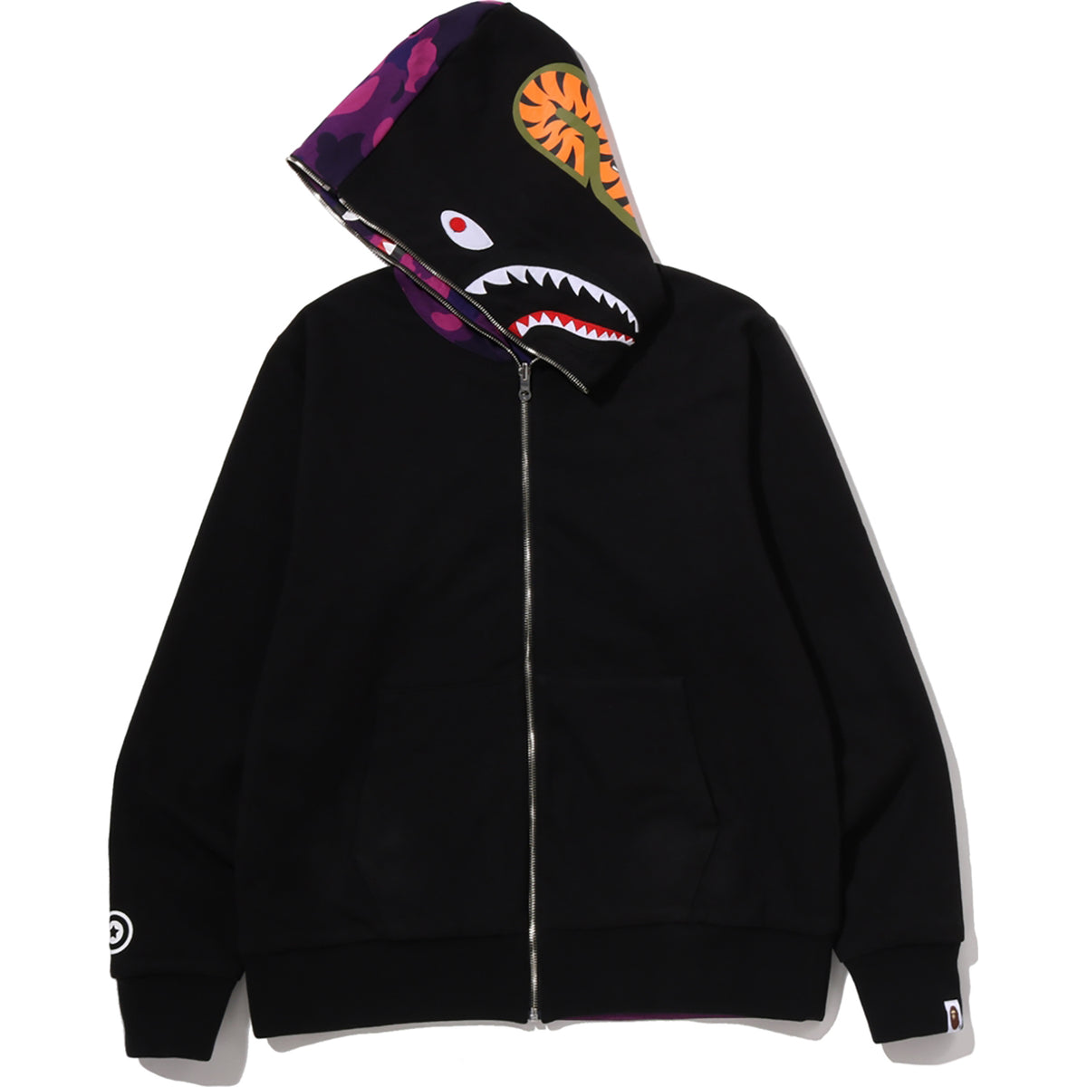 COLOR CAMO REVERSIBLE SHARK FULL ZIP HOODIE MENS