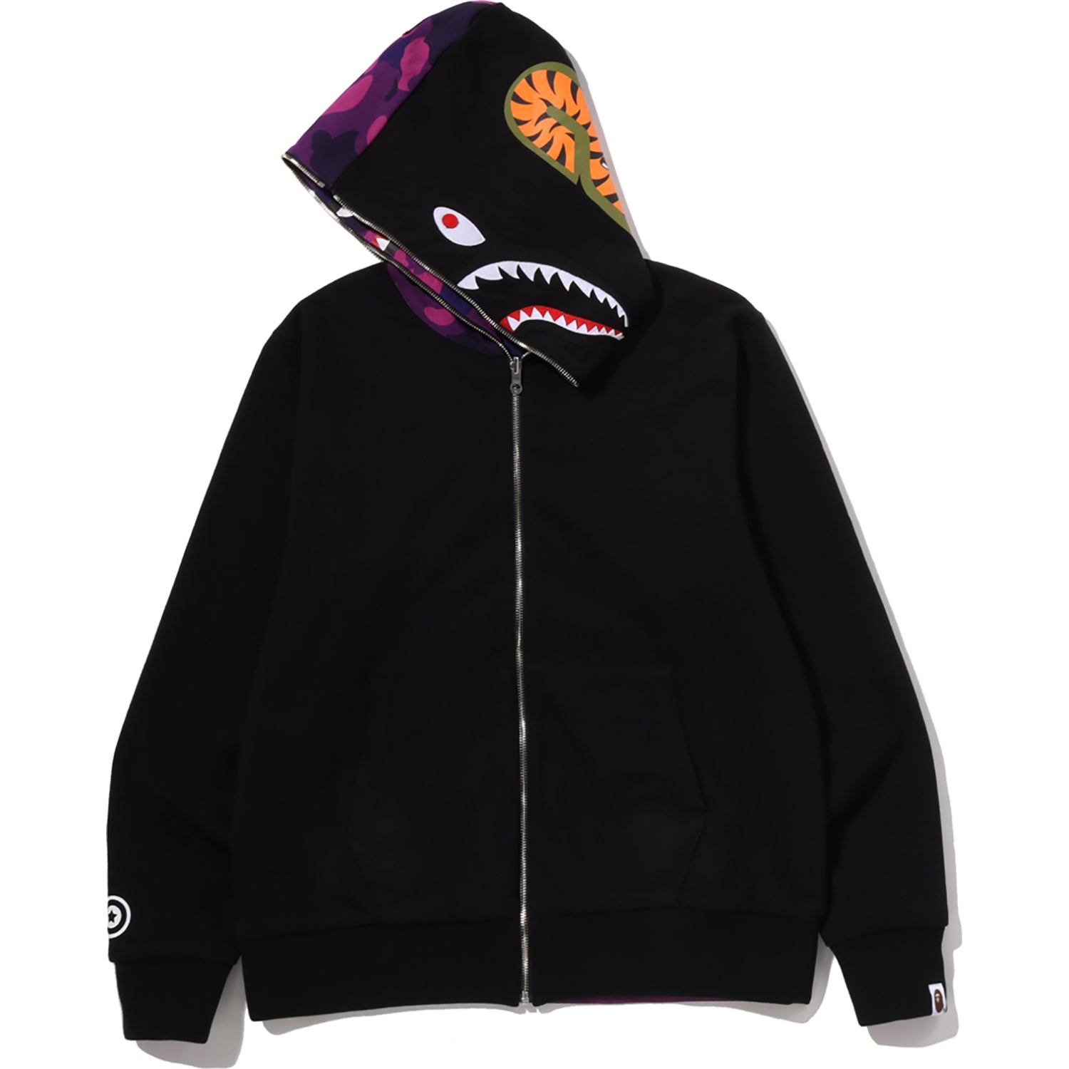 COLOR CAMO REVERSIBLE SHARK FULL ZIP HOODIE MENS