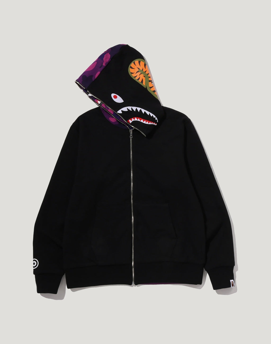 COLOR CAMO REVERSIBLE SHARK FULL ZIP HOODIE MENS