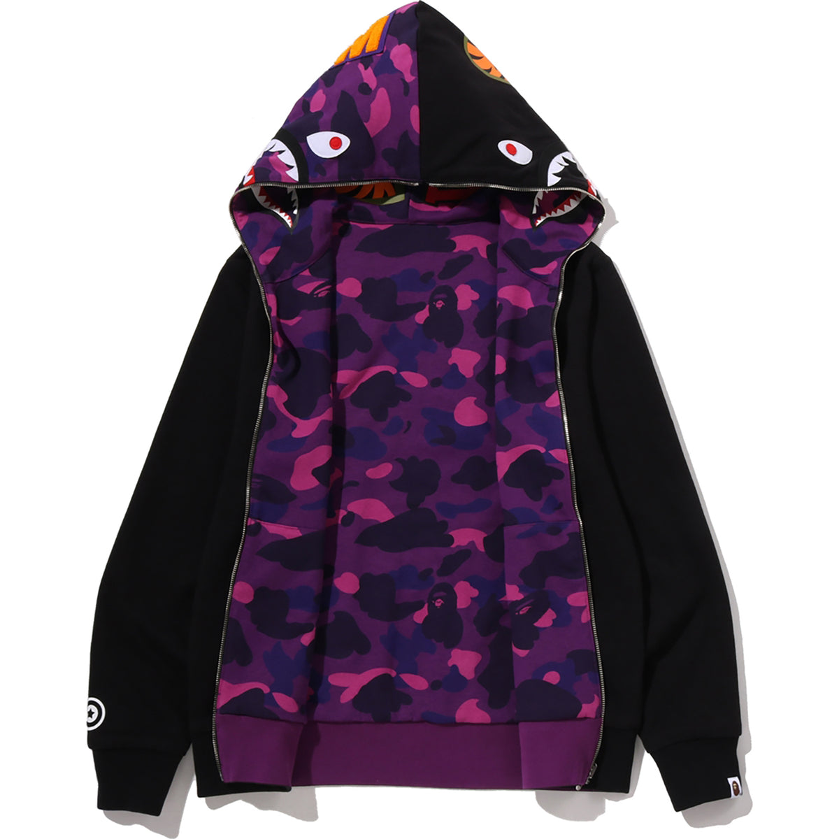 COLOR CAMO REVERSIBLE SHARK FULL ZIP HOODIE MENS