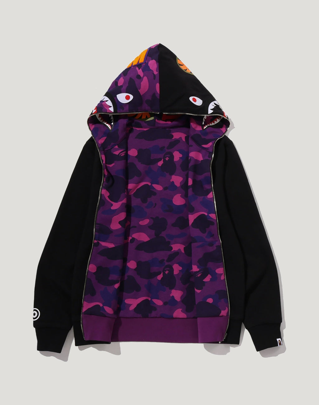 COLOR CAMO REVERSIBLE SHARK FULL ZIP HOODIE MENS