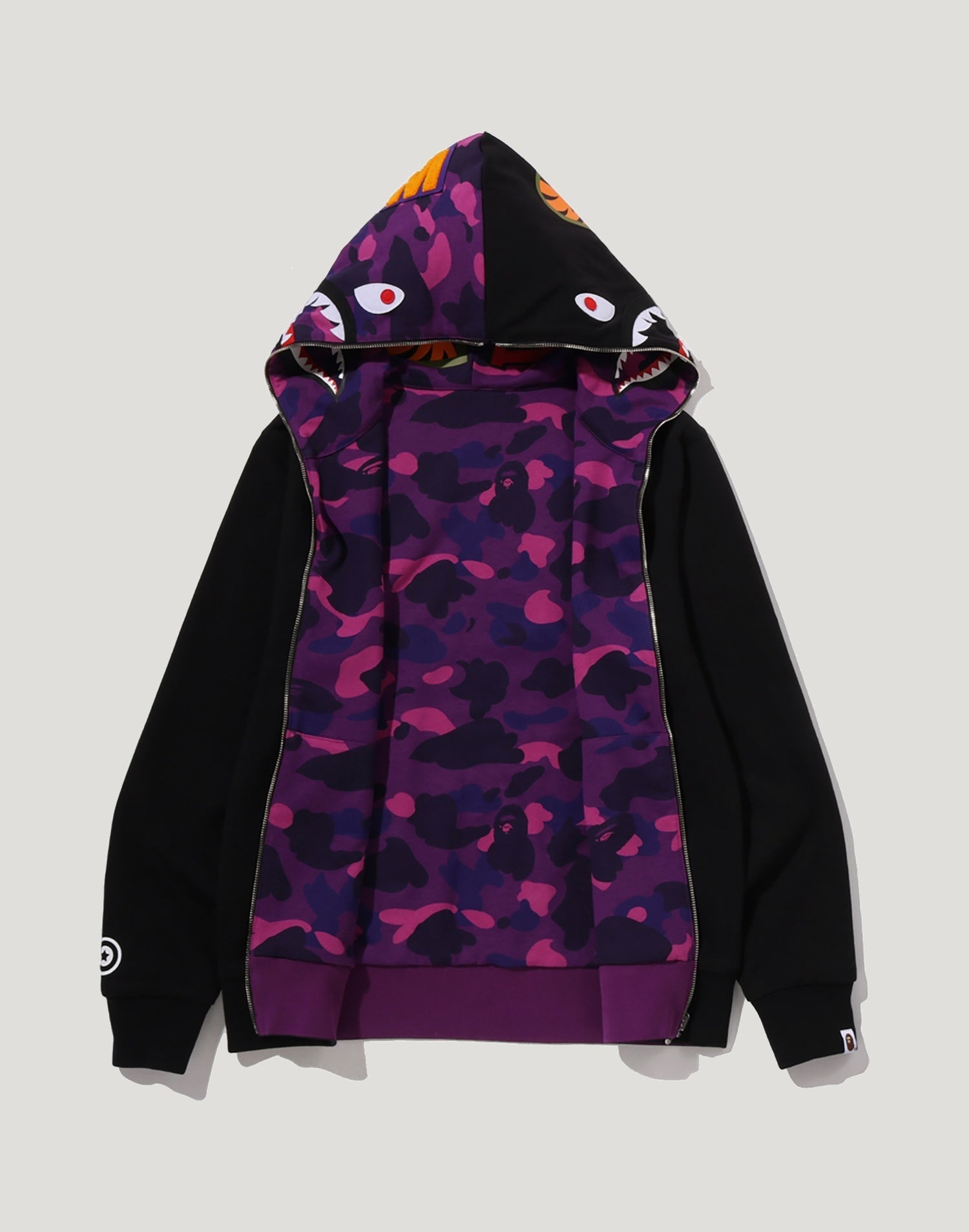 COLOR CAMO REVERSIBLE SHARK FULL ZIP HOODIE MENS