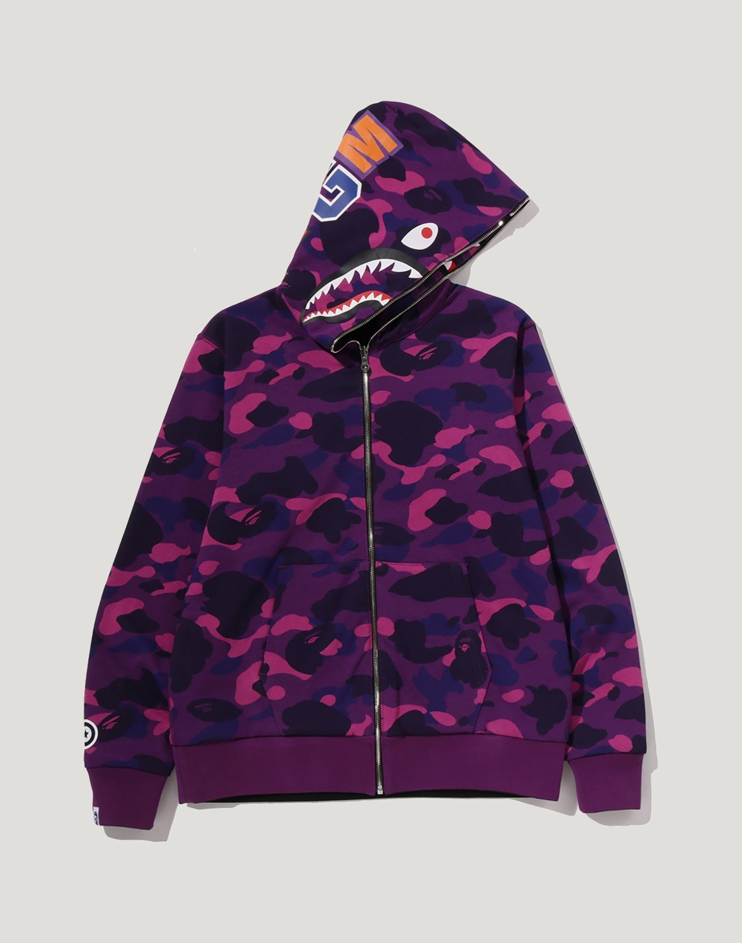 COLOR CAMO REVERSIBLE SHARK FULL ZIP HOODIE MENS