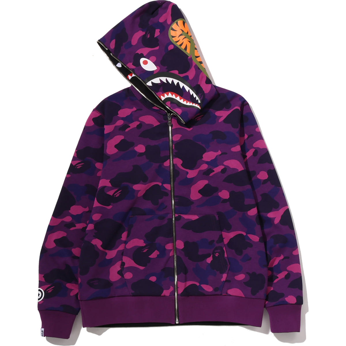 COLOR CAMO REVERSIBLE SHARK FULL ZIP HOODIE MENS