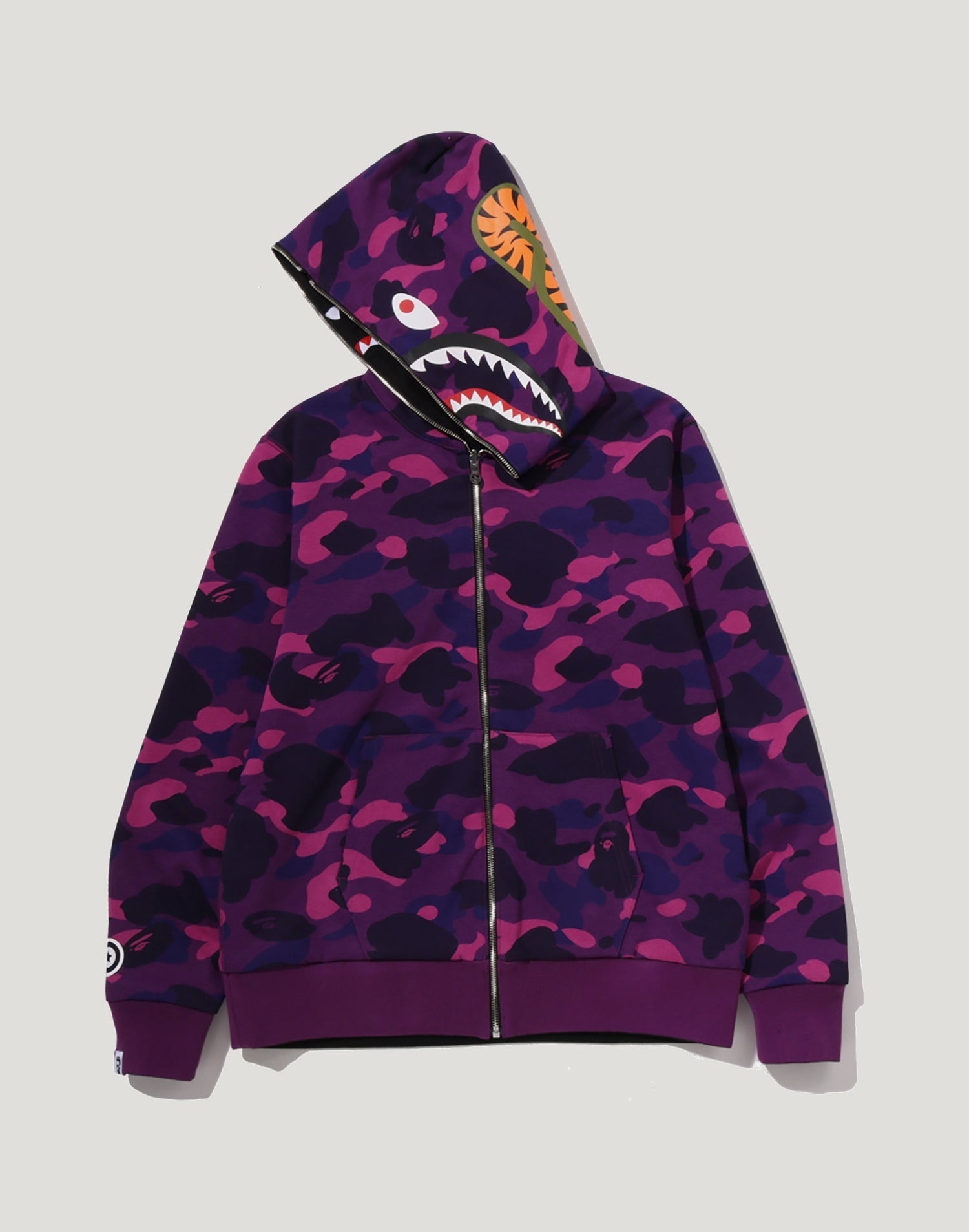 COLOR CAMO REVERSIBLE SHARK FULL ZIP HOODIE MENS