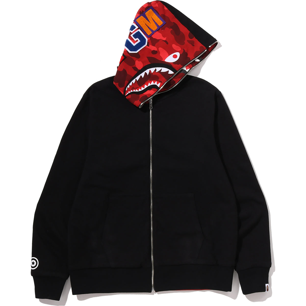 COLOR CAMO REVERSIBLE SHARK FULL ZIP HOODIE MENS