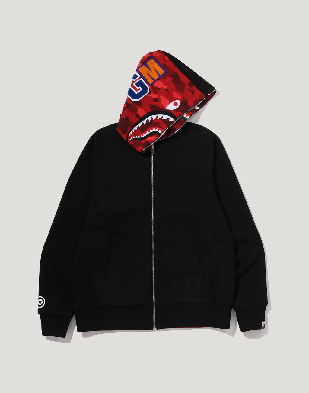 COLOR CAMO REVERSIBLE SHARK FULL ZIP HOODIE MENS