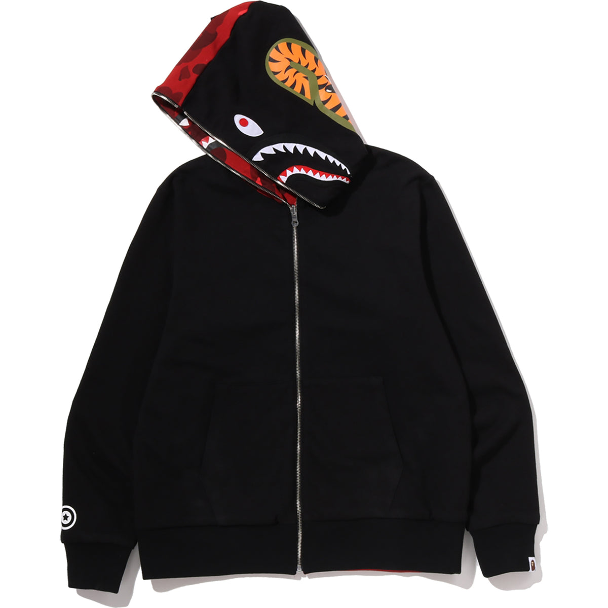 COLOR CAMO REVERSIBLE SHARK FULL ZIP HOODIE MENS