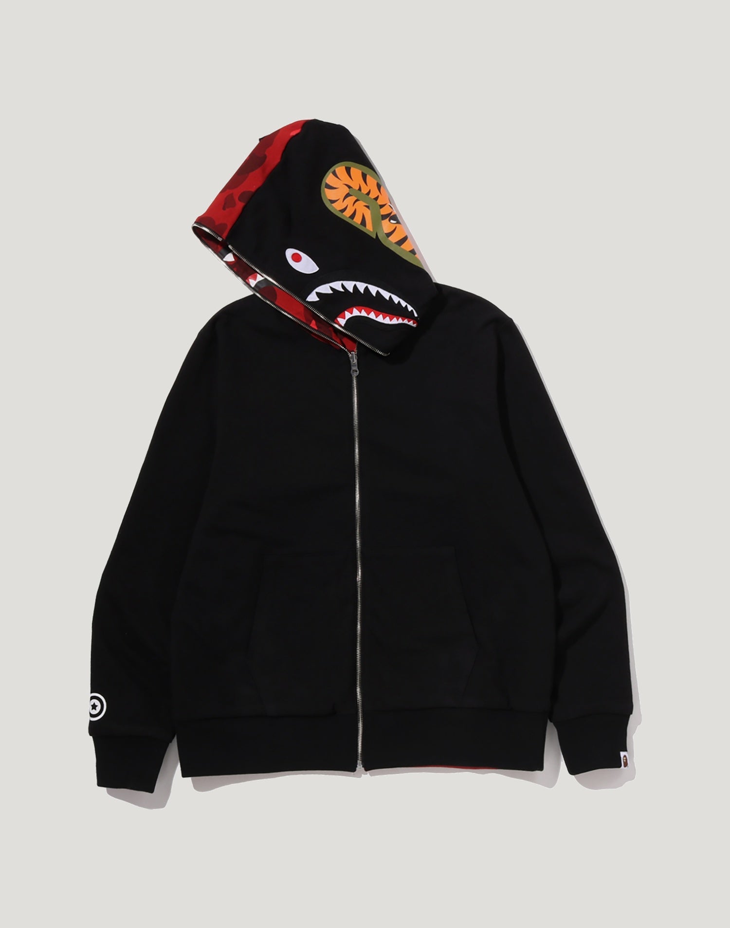 COLOR CAMO REVERSIBLE SHARK FULL ZIP HOODIE MENS