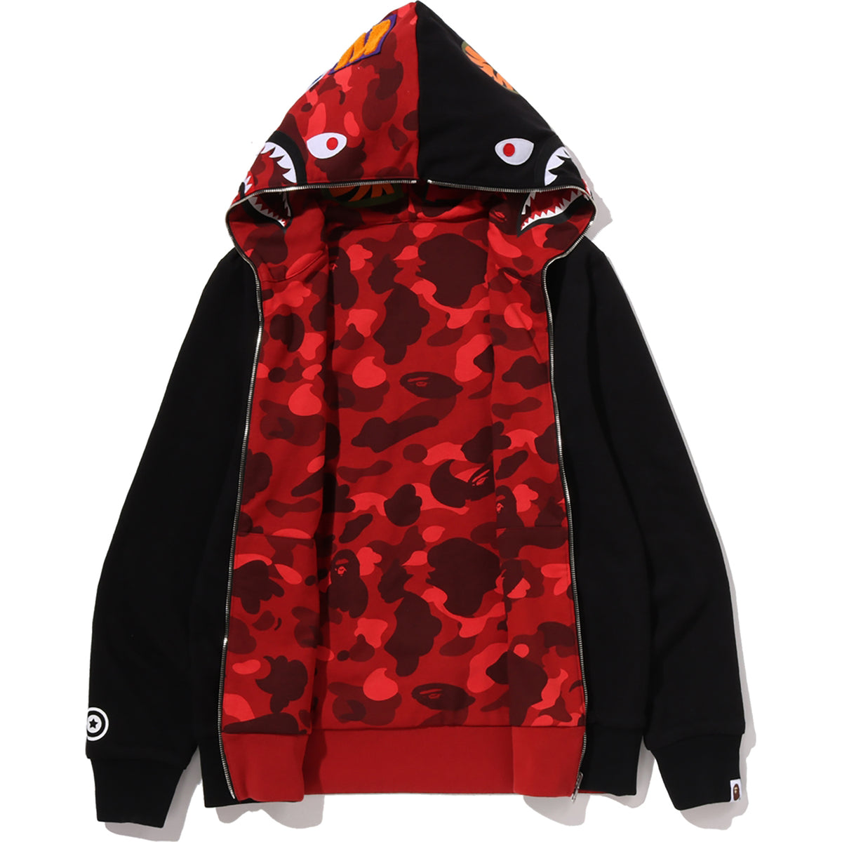 COLOR CAMO REVERSIBLE SHARK FULL ZIP HOODIE MENS