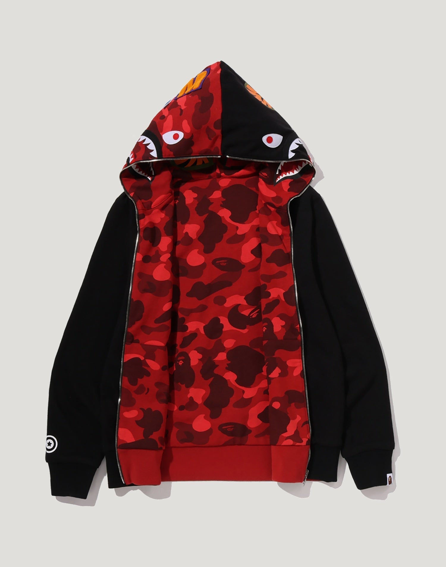 COLOR CAMO REVERSIBLE SHARK FULL ZIP HOODIE MENS