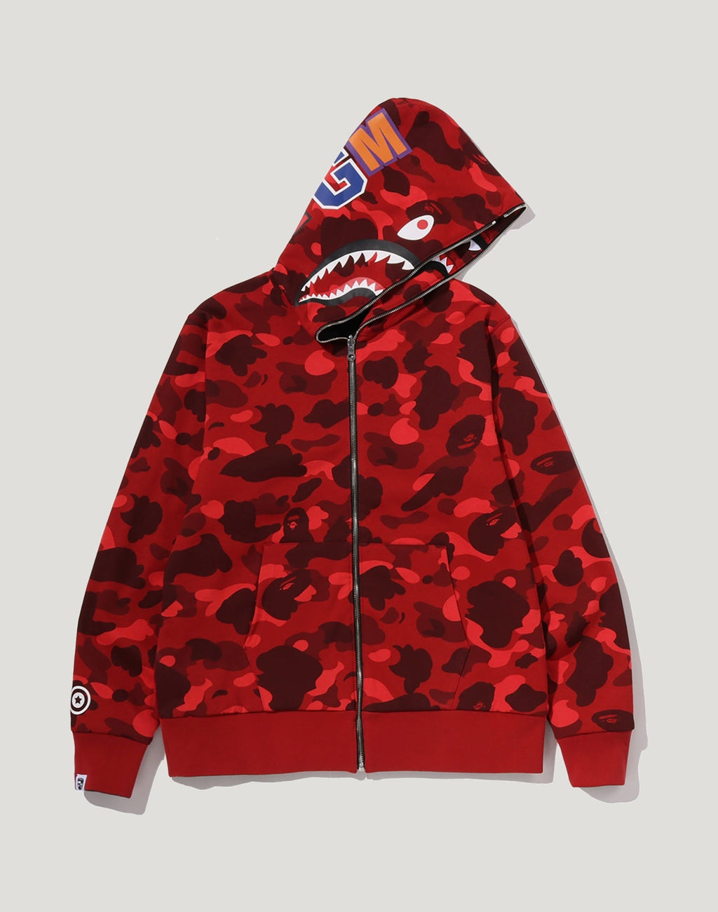COLOR CAMO REVERSIBLE SHARK FULL ZIP HOODIE MENS