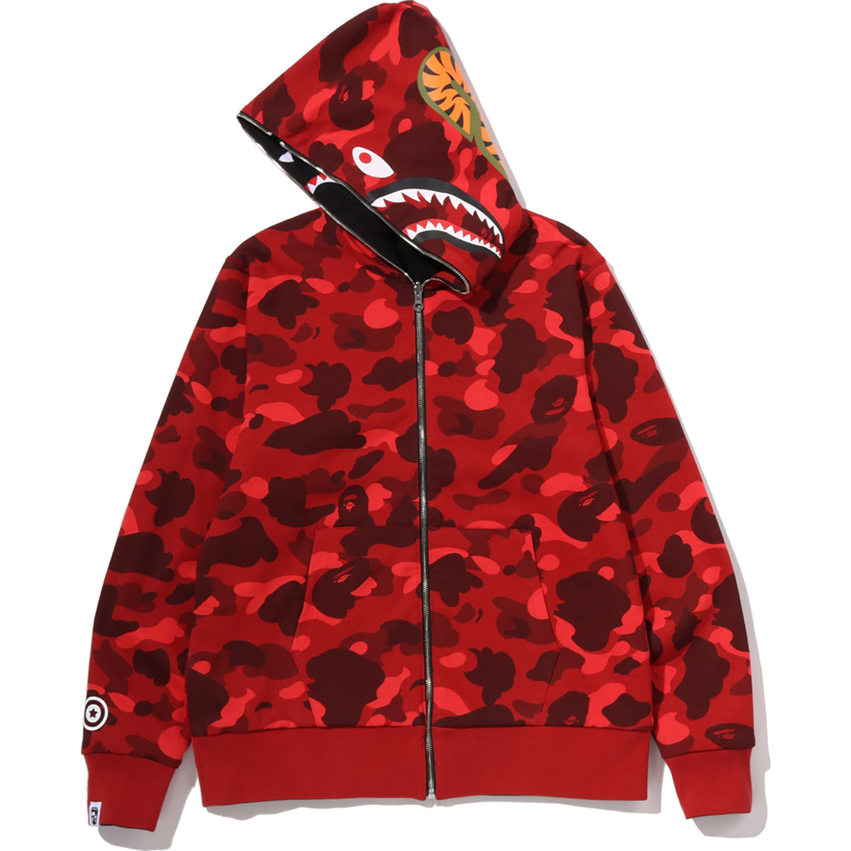 COLOR CAMO REVERSIBLE SHARK FULL ZIP HOODIE MENS