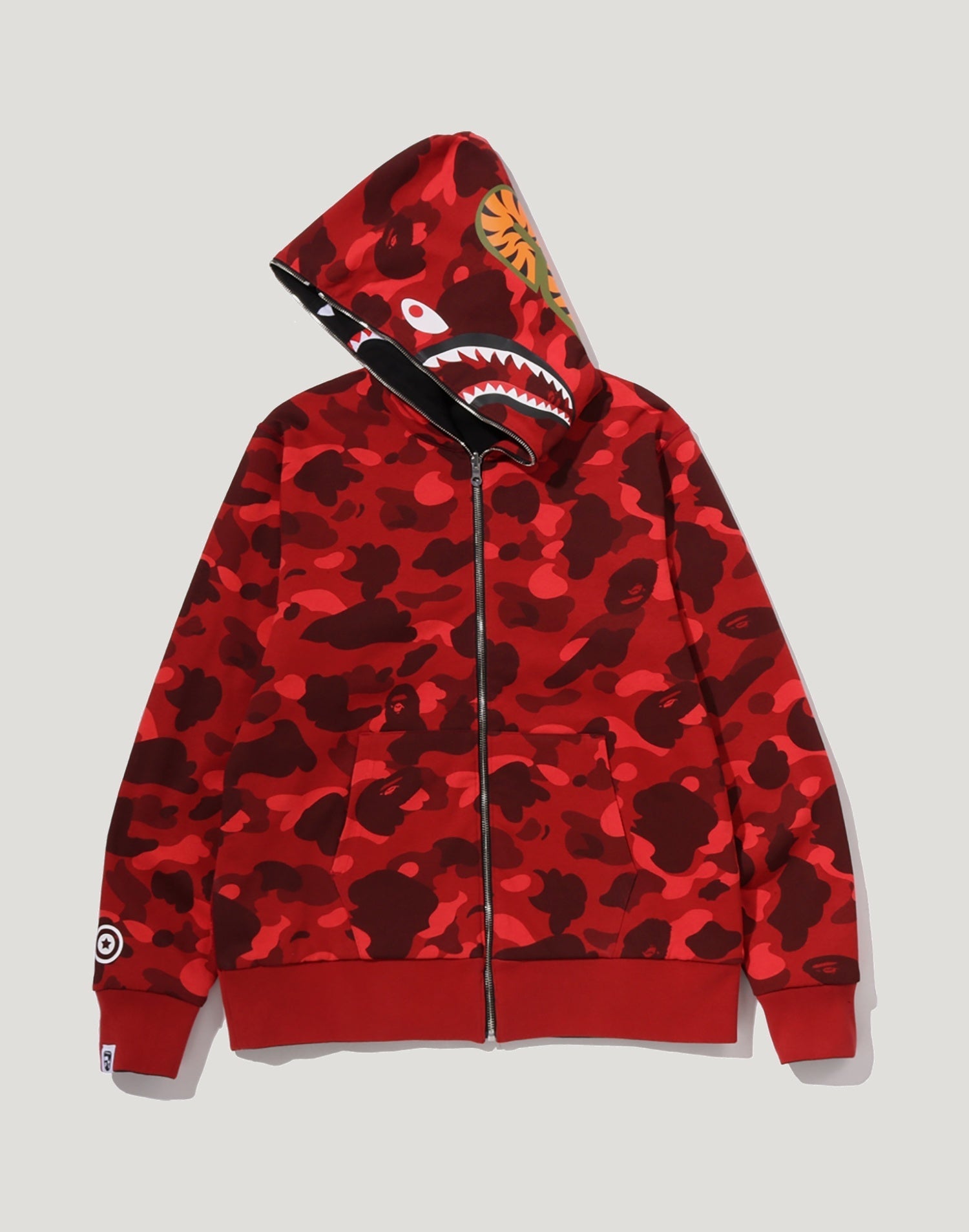 COLOR CAMO REVERSIBLE SHARK FULL ZIP HOODIE MENS
