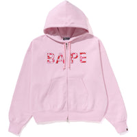 ABC CAMO CRYSTAL LOGO WIDE ZIP HOODIE LADIES