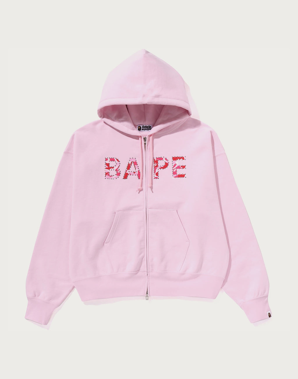 ABC CAMO CRYSTAL LOGO WIDE ZIP HOODIE LADIES