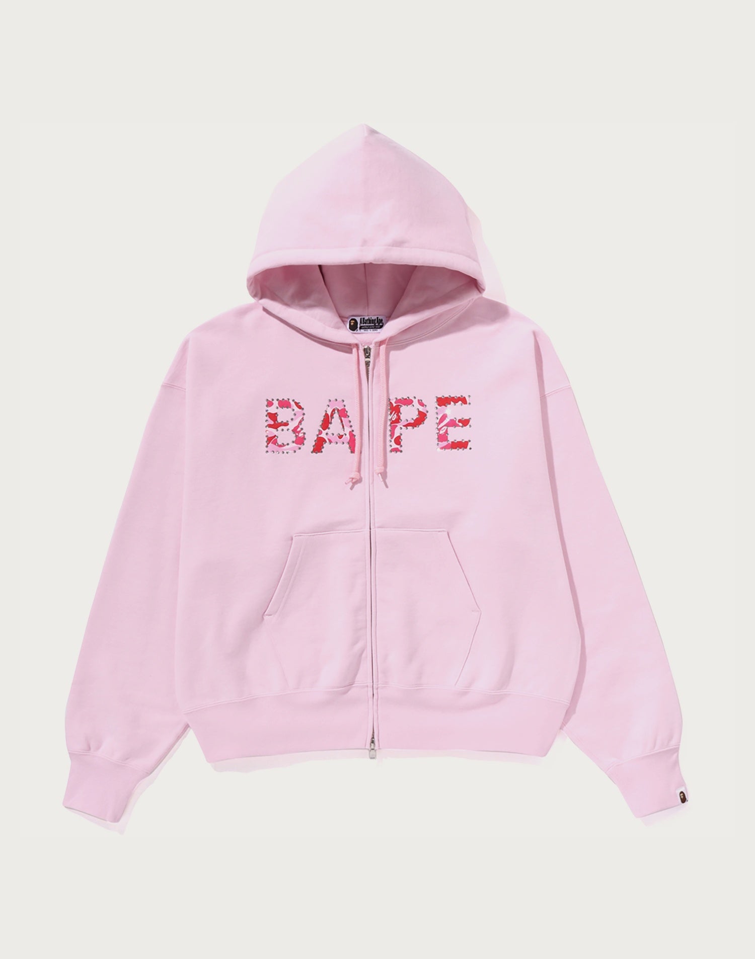 ABC CAMO CRYSTAL LOGO WIDE ZIP HOODIE LADIES