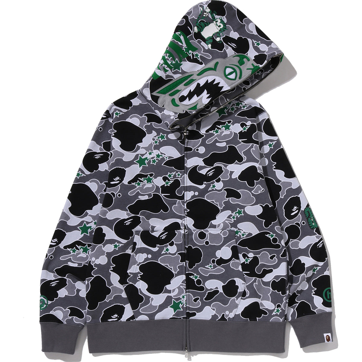 BAPE X HIDDEN STA CAMO TIGER FULL ZIP HOODIE MENS