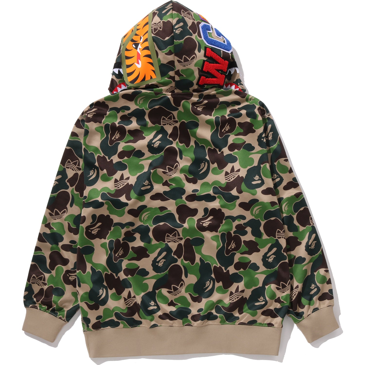 トップス BAPE X ADIDAS RELAXED FIT SHARK HOODIE BAPE X ADIDAS RELAXED FIT TRACK CAMO SHARK FULL ZIP HOODIE MENS