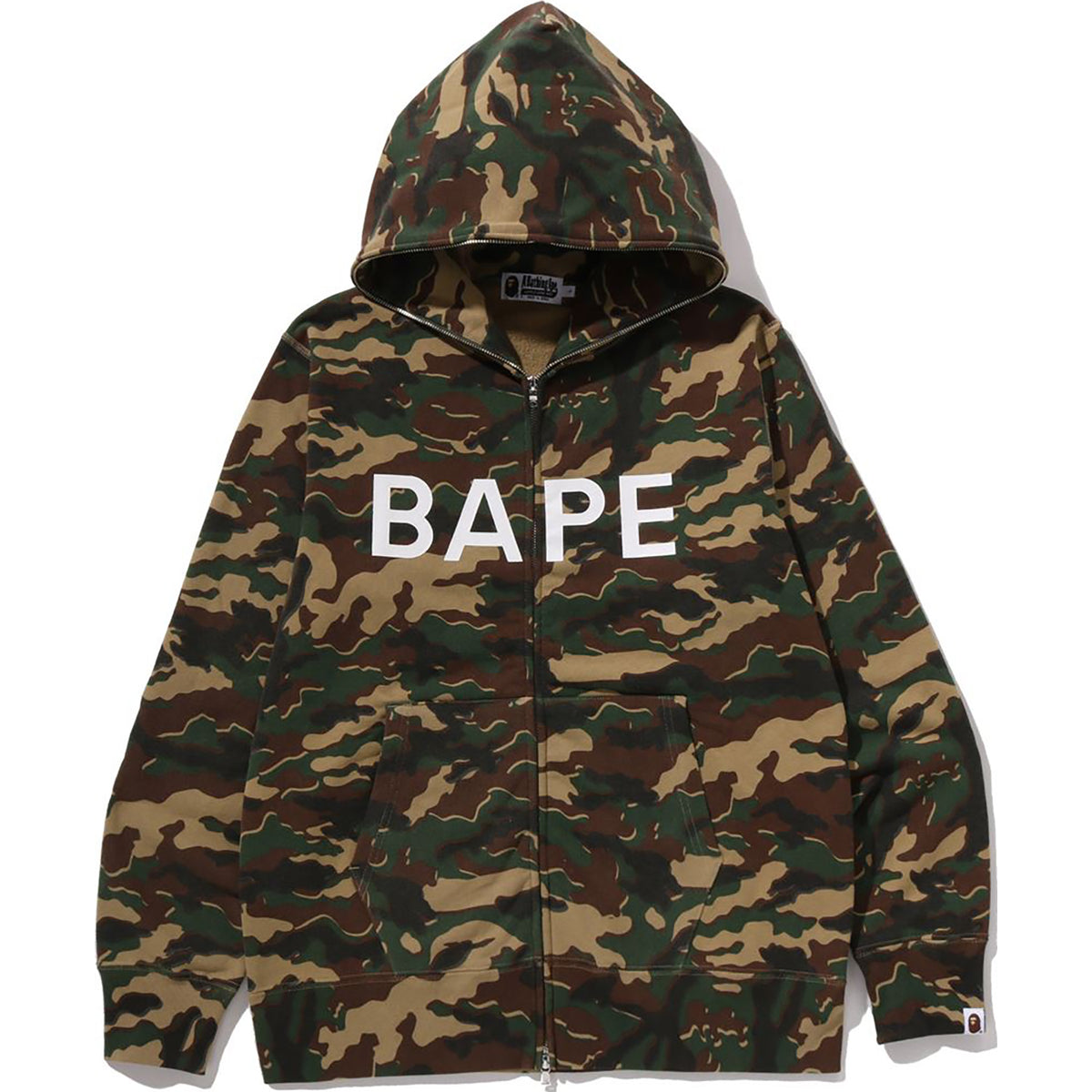 GLITCH WOODLAND CAMO FULL ZIP HOODIE MENS