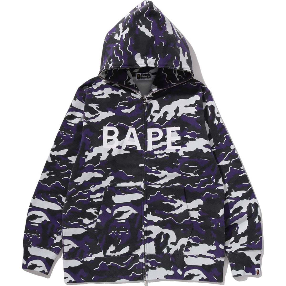 GLITCH WOODLAND CAMO FULL ZIP HOODIE MENS