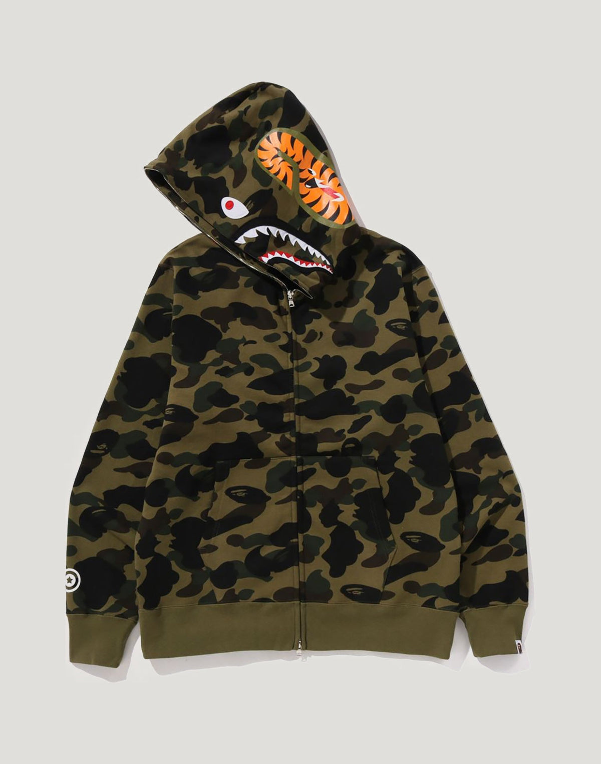 1ST CAMO SHARK FULL ZIP HOODIE MENS