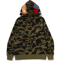 1ST CAMO SHARK FULL ZIP HOODIE MENS