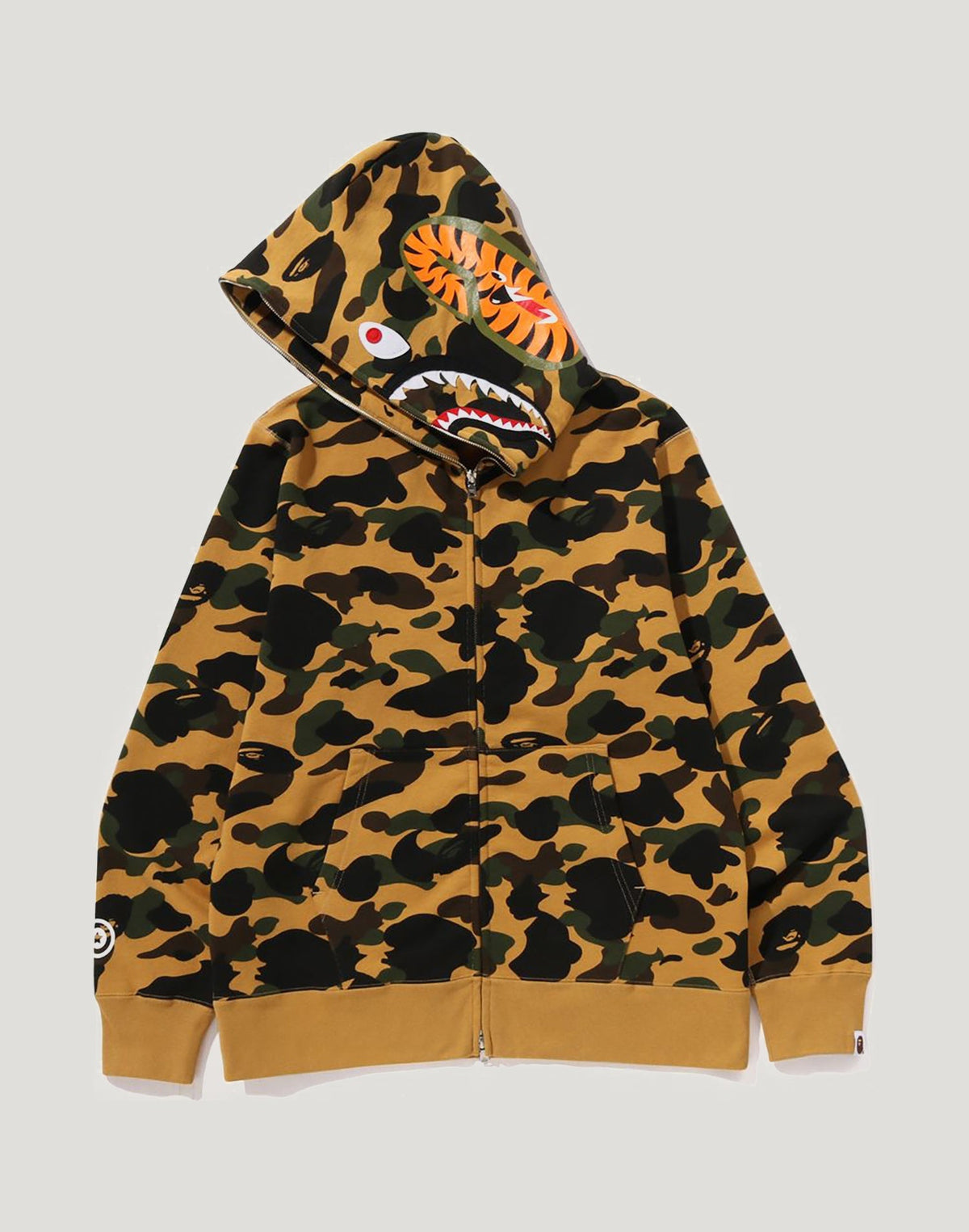 1ST CAMO SHARK FULL ZIP HOODIE MENS