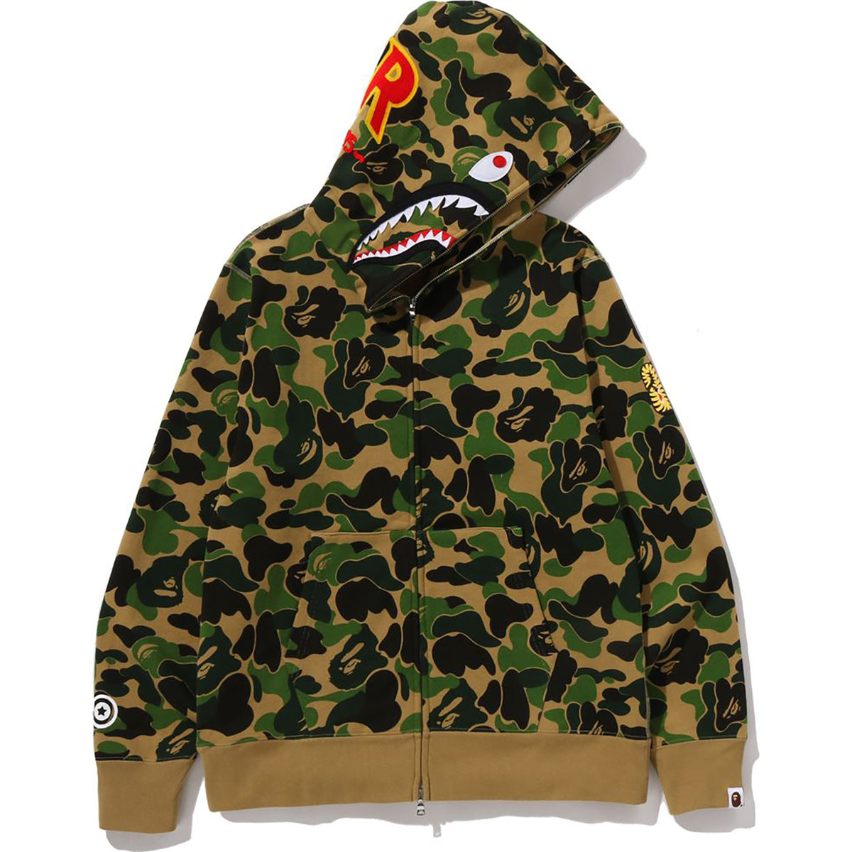 ABC CAMO 2ND SHARK FULL ZIP HOODIE MENS