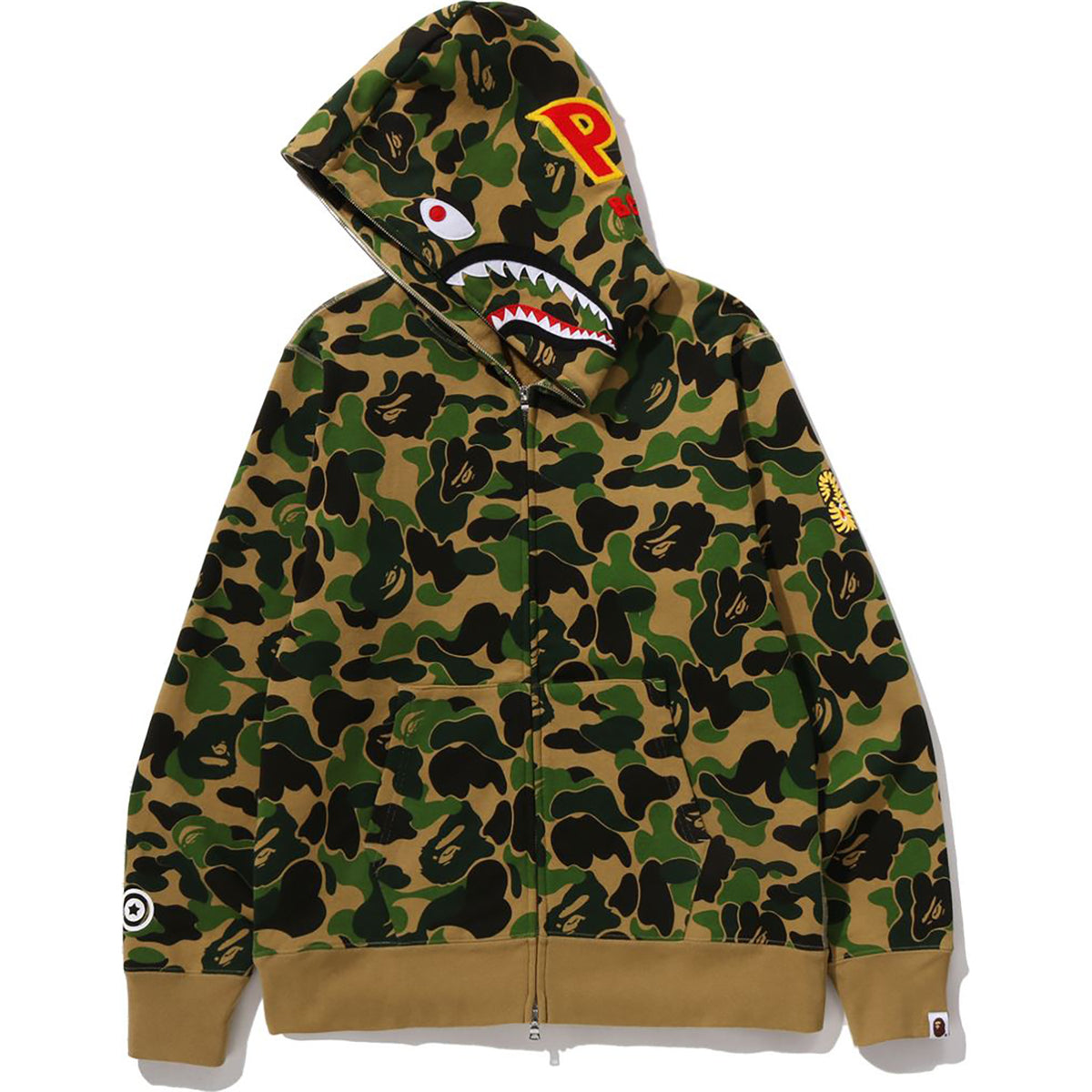ABC CAMO 2ND SHARK FULL ZIP HOODIE MENS