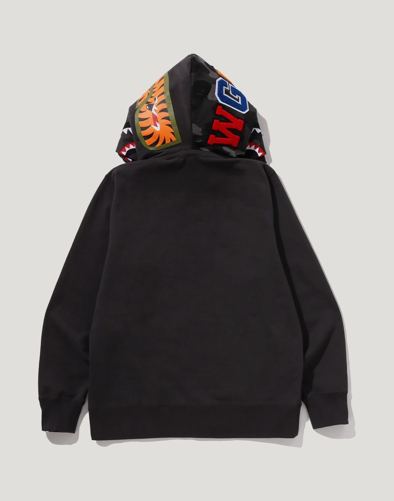 COLOR CAMO SHARK FULL ZIP DOUBLE HOODIE MENS