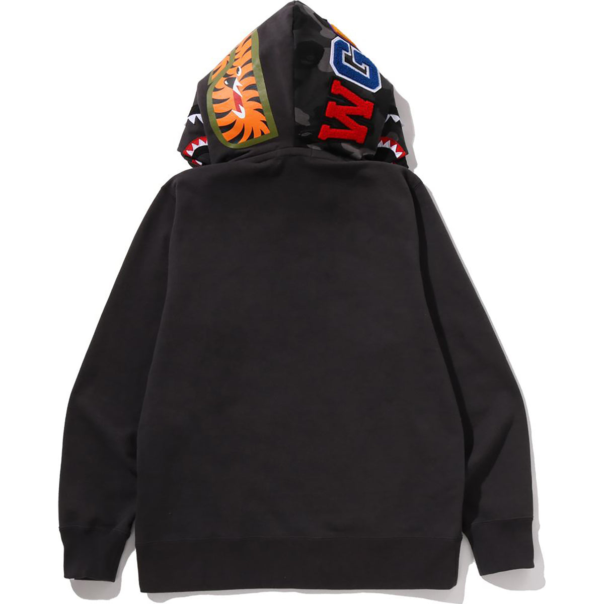 COLOR CAMO SHARK FULL ZIP DOUBLE HOODIE MENS