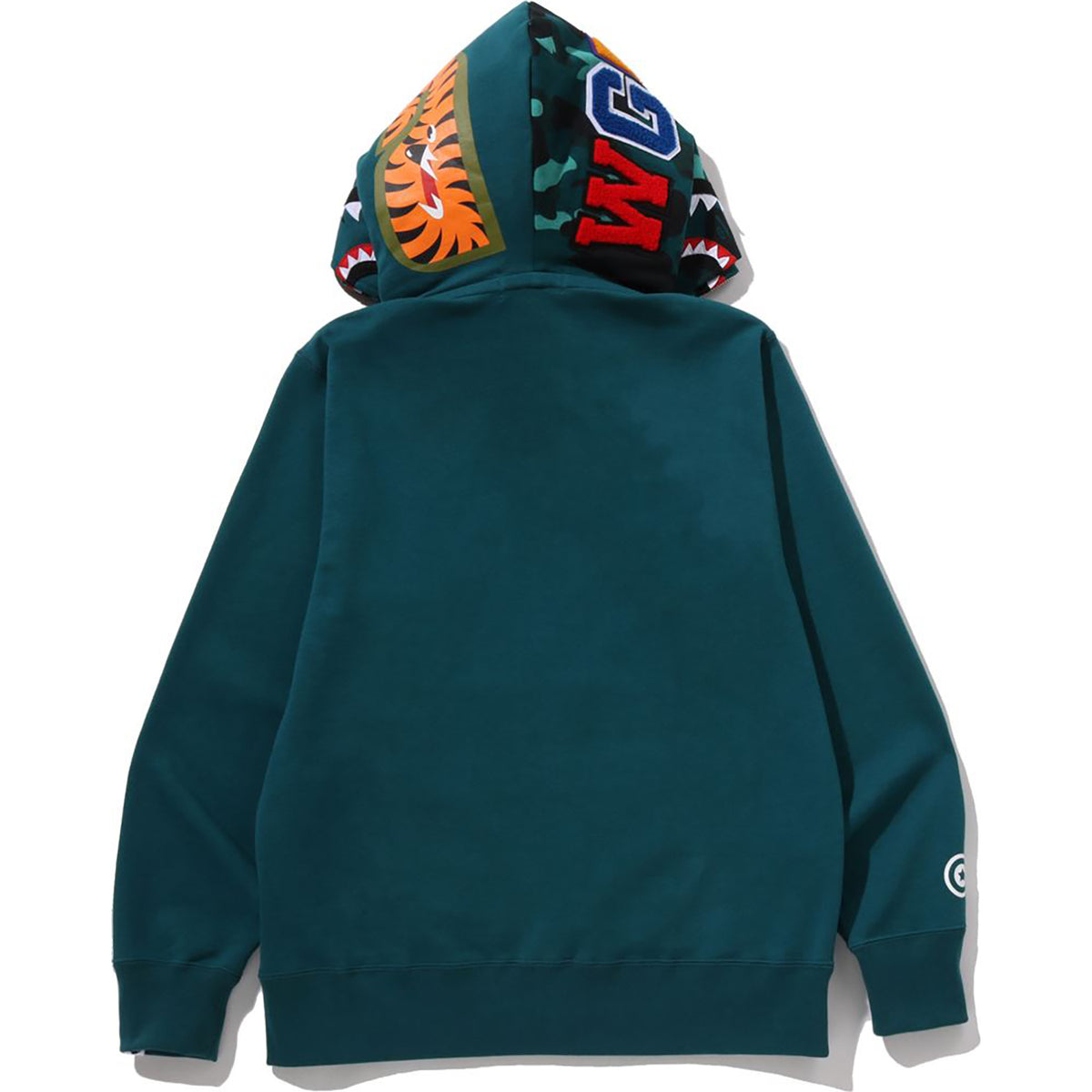 COLOR CAMO SHARK FULL ZIP DOUBLE HOODIE MENS