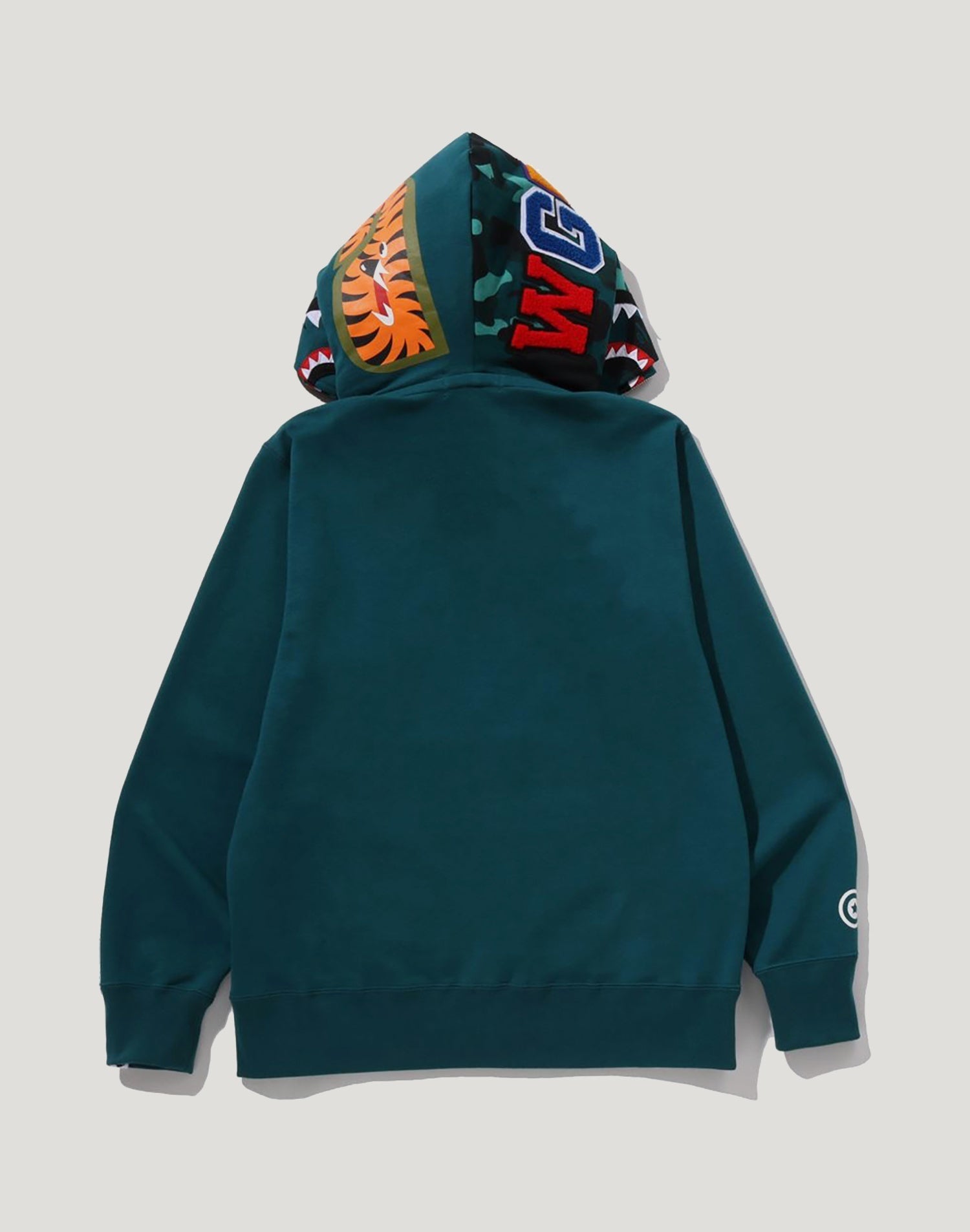 COLOR CAMO SHARK FULL ZIP DOUBLE HOODIE MENS