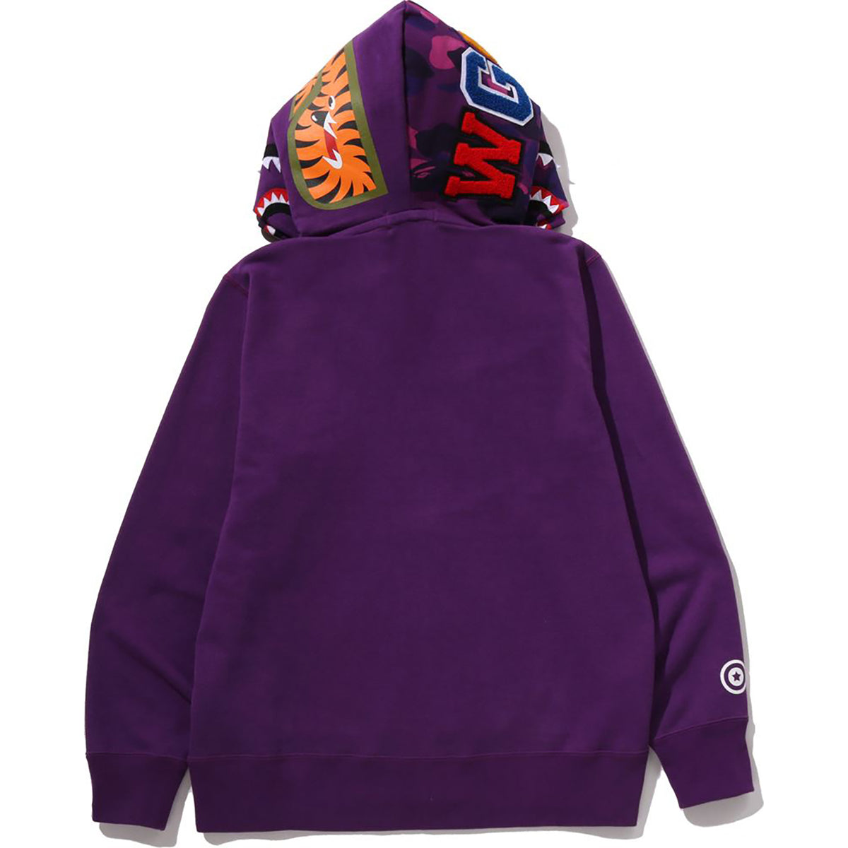 COLOR CAMO SHARK FULL ZIP DOUBLE HOODIE MENS