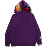 COLOR CAMO SHARK FULL ZIP DOUBLE HOODIE MENS