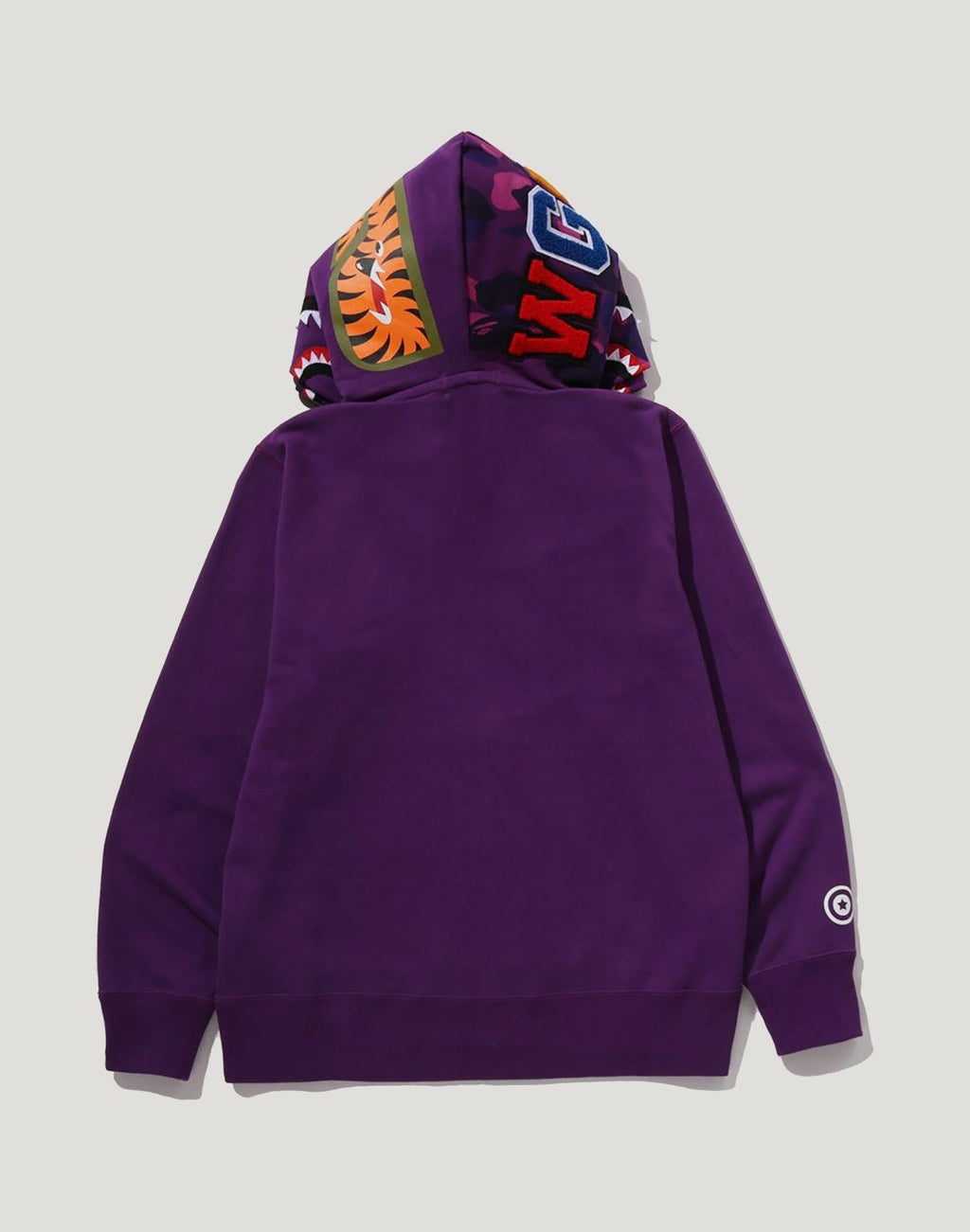 COLOR CAMO SHARK FULL ZIP DOUBLE HOODIE MENS
