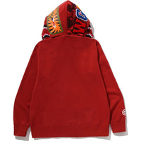 COLOR CAMO SHARK FULL ZIP DOUBLE HOODIE MENS