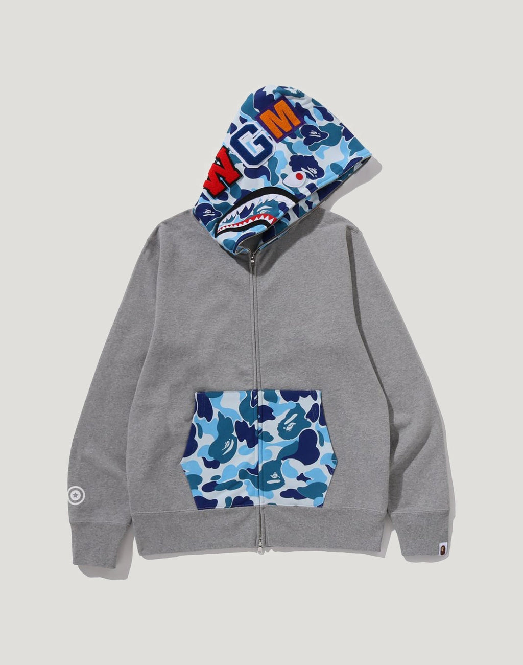 ABC CAMO SHARK FULL ZIP HOODIE MENS